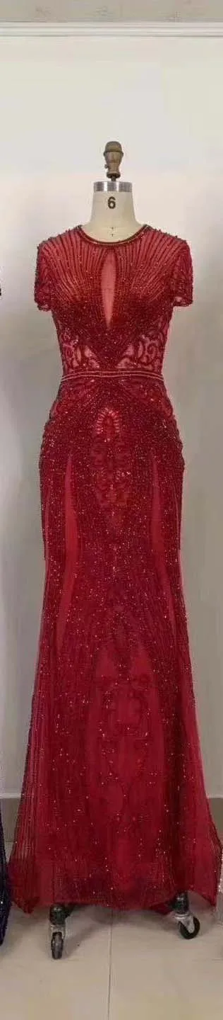 picture color Lakshmigown,, роскошные стразы, Обнаженная Русалка, вечернее платье, длинные, вечерние, пышные платья, Полный алмаз, официальное вечернее платье - Цвет: picture color