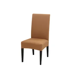 Elegant Velvet Chair Covers - Solid Color Seat Slipcovers - Universal Size (Spandx Color 15)