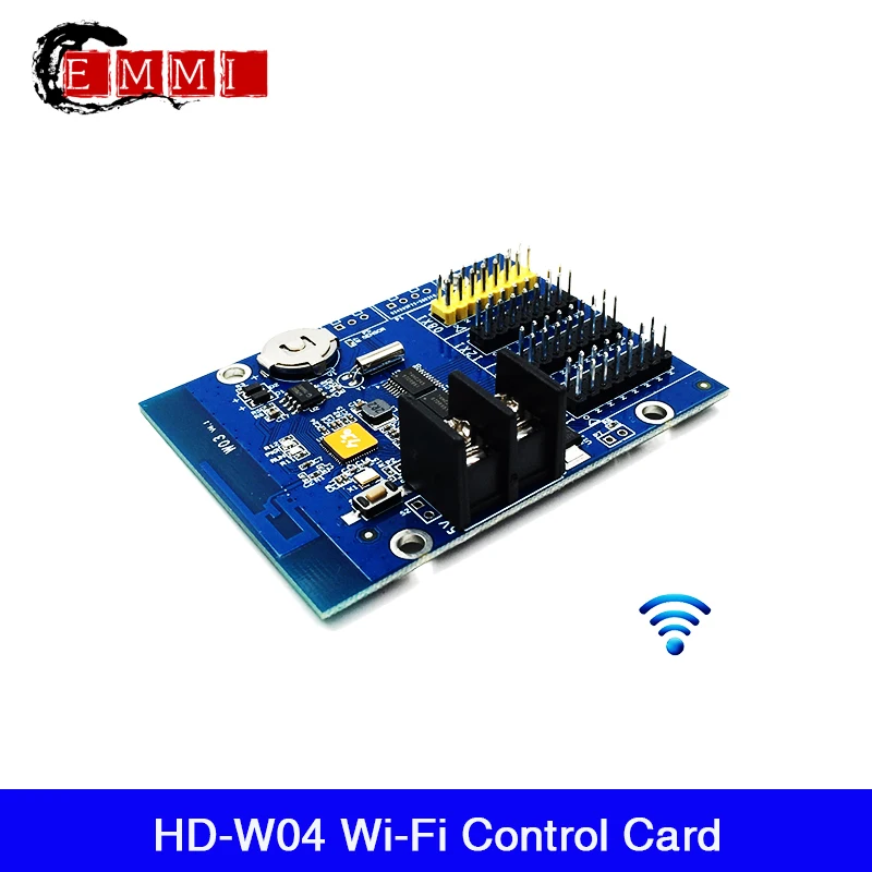 HD-W04 WI-FI 4 * HUB12 одного цвета (512*64 пикселей) карты для Lintel светодиодный текстовое