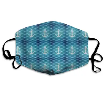 

Garde Art Studio Unisex Premium Polyester Face Cover Mask, Nautical Anchor Dot Star Funny & Fashion Accessories for Women Man