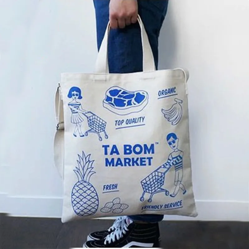 

Ooll New Style Brand New Cute Shoulder Hand Cool One-Shoulder Canvas Bag Eco-friendly Bag Shopping Bag ulzzng