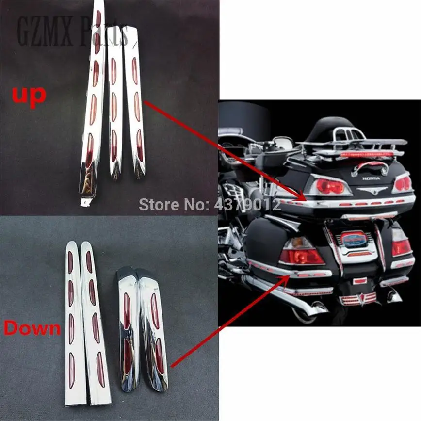 

GL1800 Motor High Quality Fairing Lens Trunk Moldings Saddlebag Tail Box Decoration For Honda Goldwing 2001 - 2011 GL 1800