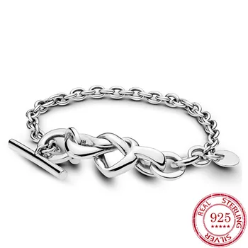 

Suitable for Pandora's Same Element Bracelet S925 Sterling Silver Heart Interweaving Mother's Day Bracelet Couple Gift Jewelry