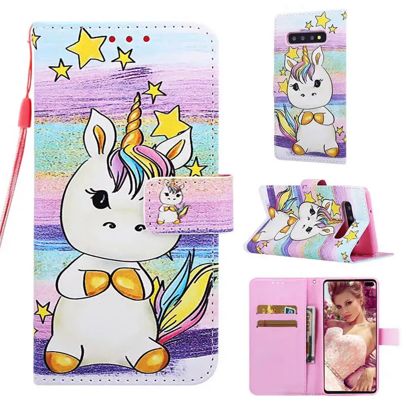 Cute Panda Patterned PU Leather Flip Wallet Case Cover on sfor Samsung S8 Plus S10 S10e S9 J4 J6 2018 Cards Holder Phone Coque   (10)