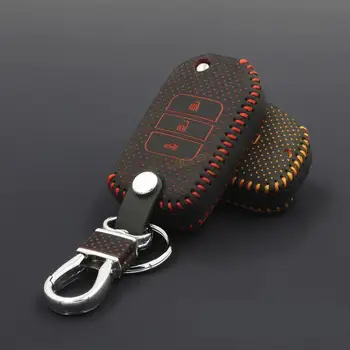 

For Hondas Accords Crider CR- V 2013-2020 Civics Car Key Bag Top Layer Leather Key bag case remote key cover car accessories