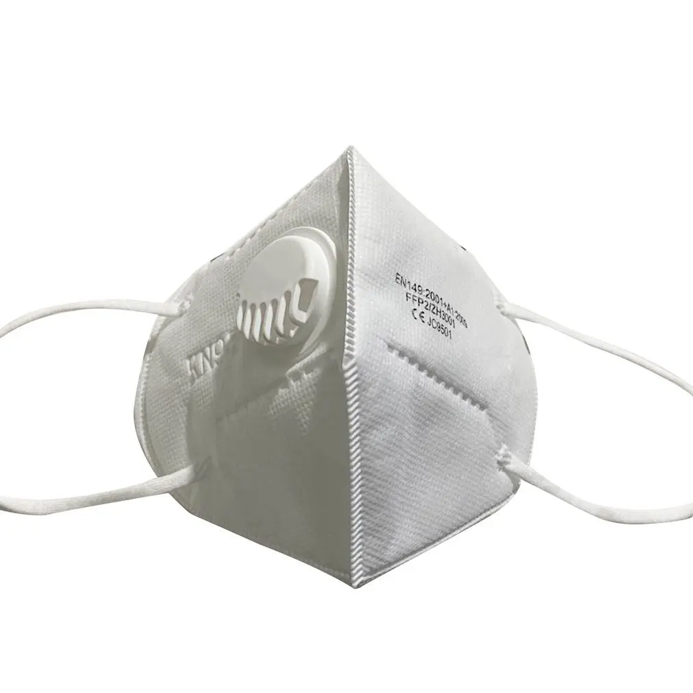 

Ffp2 / Kn95 Protective Mask With Valve Non-Woven 5-Layer Mask High Efficiency Filtration 3D Kids Adult Filter Mask 1Pcs