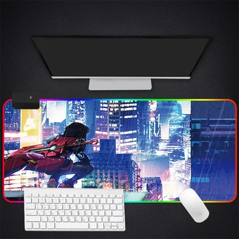 

RGB Mouse Pad Large Gaming Luminous Waterproof Non-slip Rubber Desk Mat Punk Anime Mousepad Computer Laptop Keyboard Desk Pad