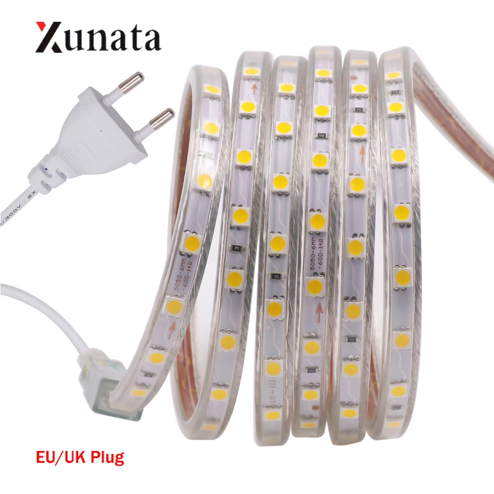 Светодиодная ленсветильник SMD5050 гибкая Водонепроницаемая LED полоска для