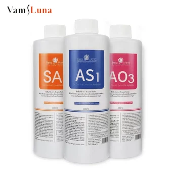 

USA 3Pcs Nutrient solution Small Oxygen Bubble Machine Hydra Facial 400ml Cleanse Vitamin-C Serum Exfoliate Oil Contra Hydrate