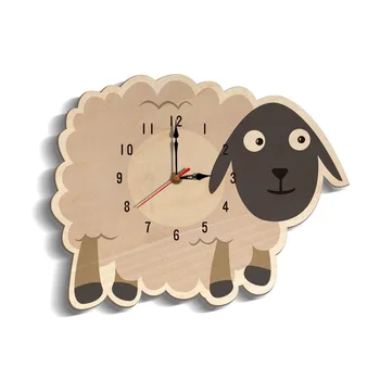 

Creative Cute Cartoon Acrylic Wall Clock Simple Modern Design Kids Room Lamb Clocks Wall Watch Silent Home Decor