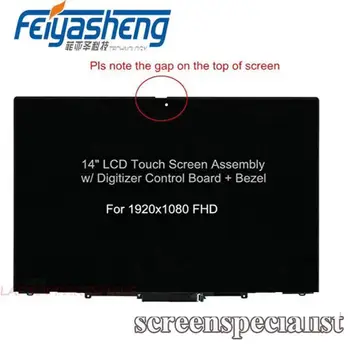 

New 14" FHD (1920X1080) LCD Touch Screen Digitizer with Bezel Frame Assembly For Lenovo X1 Yoga 3rd Gen 2018 Model Fru 01YT242