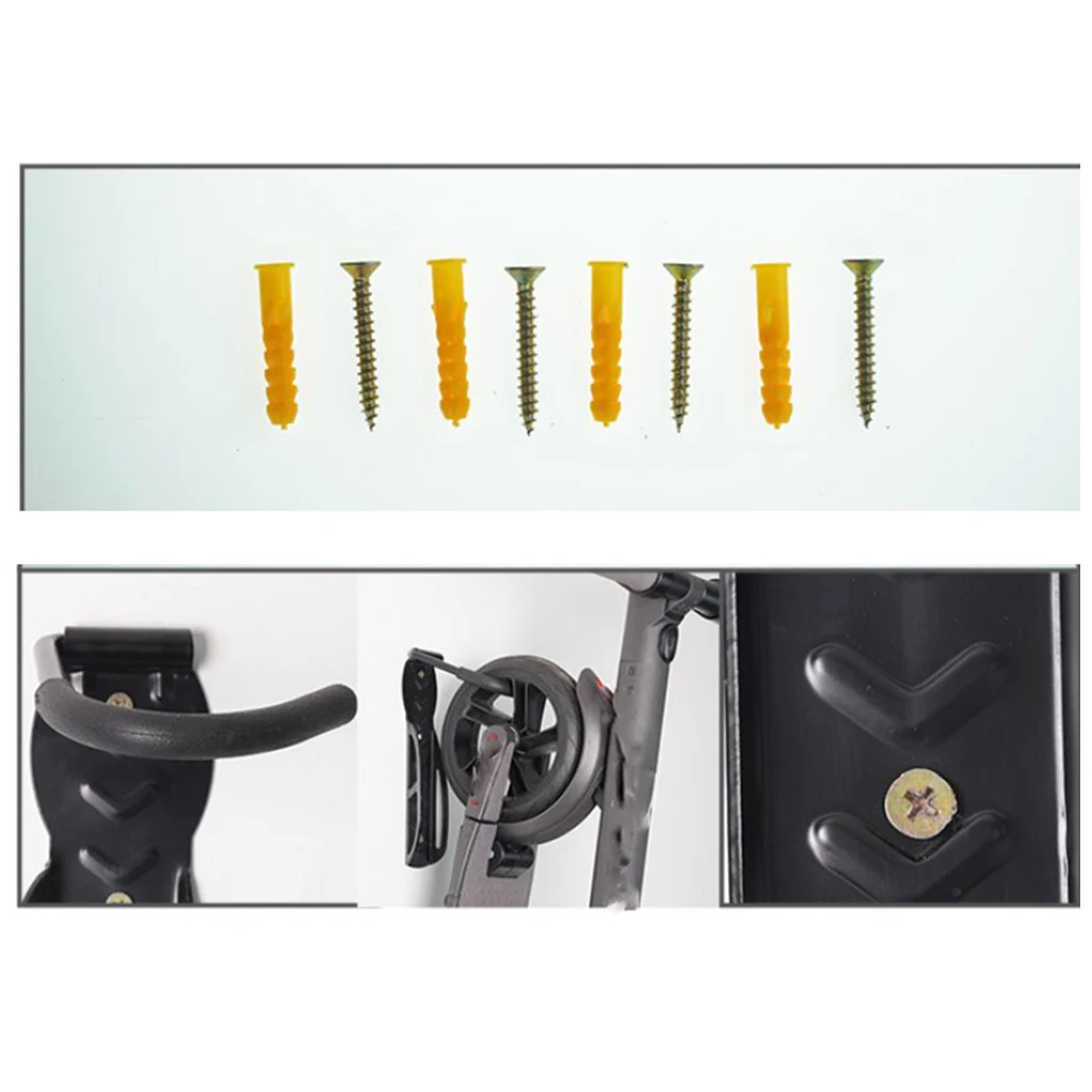 Electric Scooter Metal Scooter Wall Stand Holder Frame Bike Wall Hanger Hook Garage Indoor Bike Storage Wall Mount - 10' x 3'