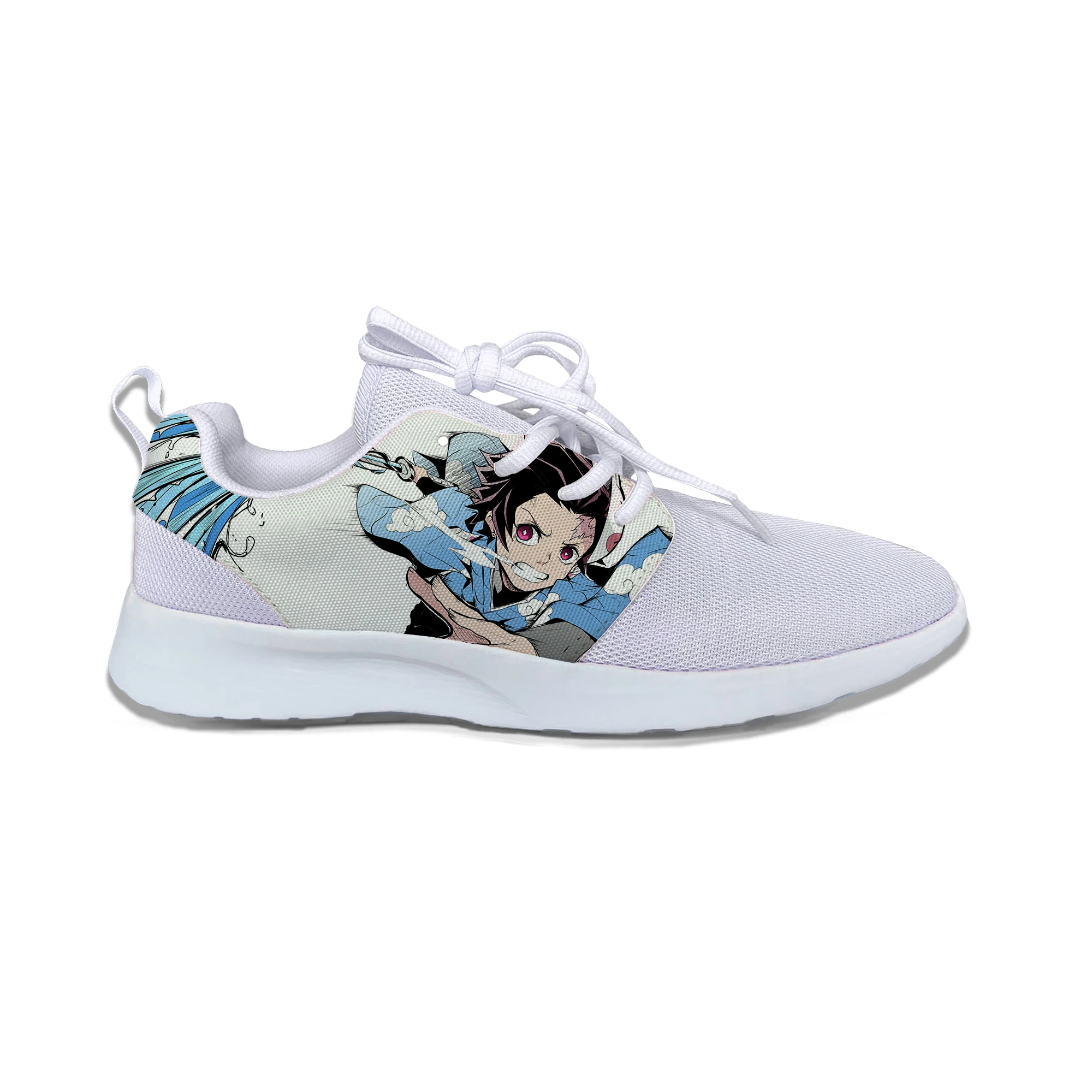 Аниме Kamado Tanjirou Demon Slayer; Новинка; забавные популярные детские спортивные кроссовки; повседневные дышащие кроссовки для мальчиков и девочек