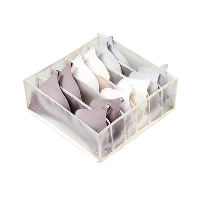 Underwear Bra Organizer Storage Box Drawer Closet Organizers Divider Boxes For Underwear Scarves Socks Bra 6 grids