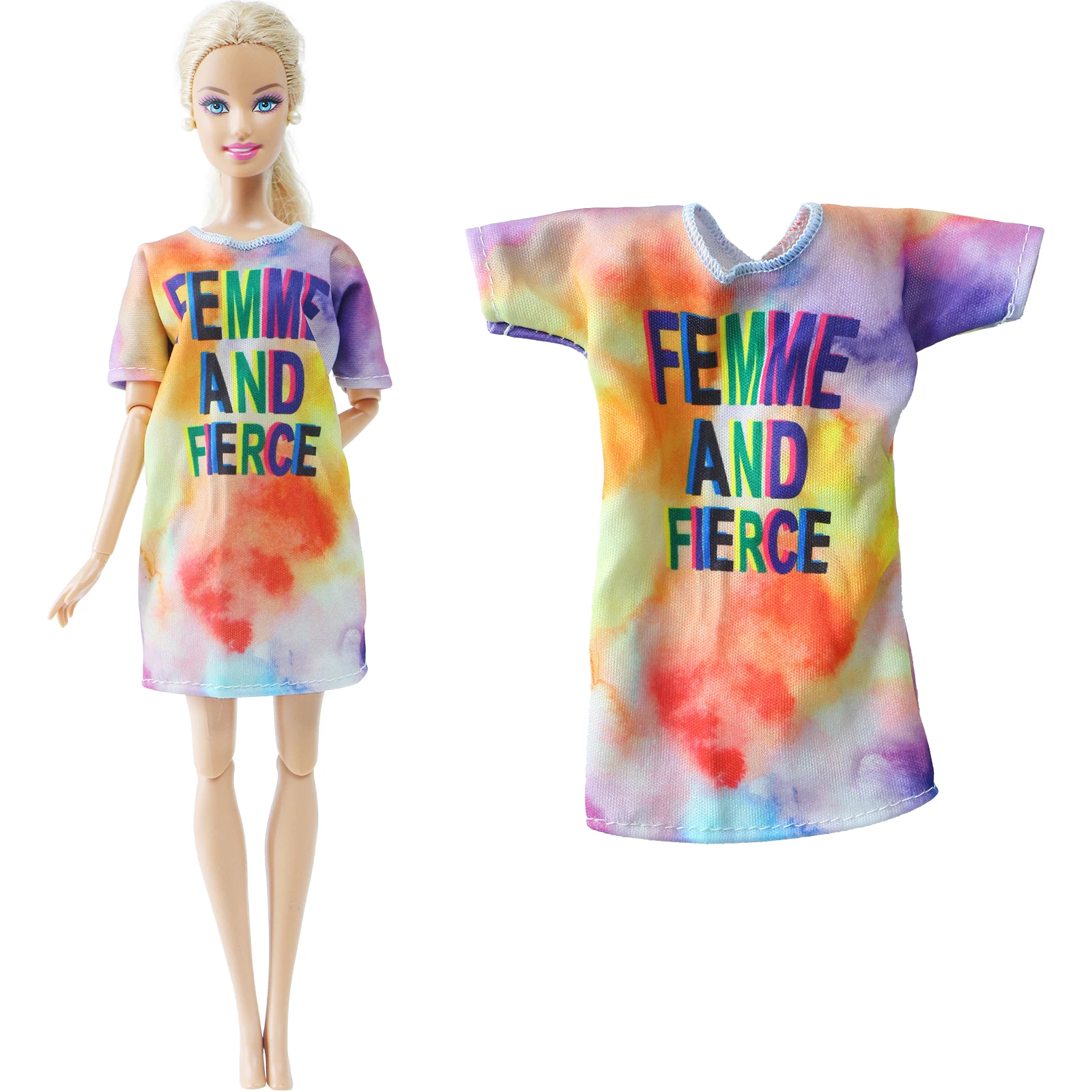 Blusa Tye Dye  Como Fazer Roupas Sem Costura para Barbie 