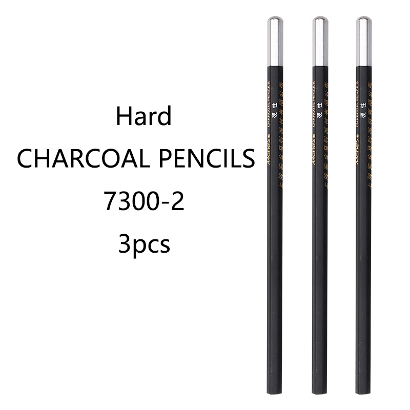 6/3 шт. карандаш для рисования угольным углем профессиональная живопись 2H-8B 10B 12B свинцовый уровень отточенный 14B для начинающих мягкий нейтральный жесткий - Цвет: 3 pcs 7300-2