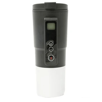 

410Ml Portable Intelligent Car Auto Heating Cup Adjustable Temperature Car Boiling Mug Digital Display Kettle Vehicle