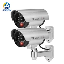 2 шт Поддельные камеры видеонаблюдения магазин домашней безопасности светодиодный светильник имитационная камера водонепроницаемая наружная камера