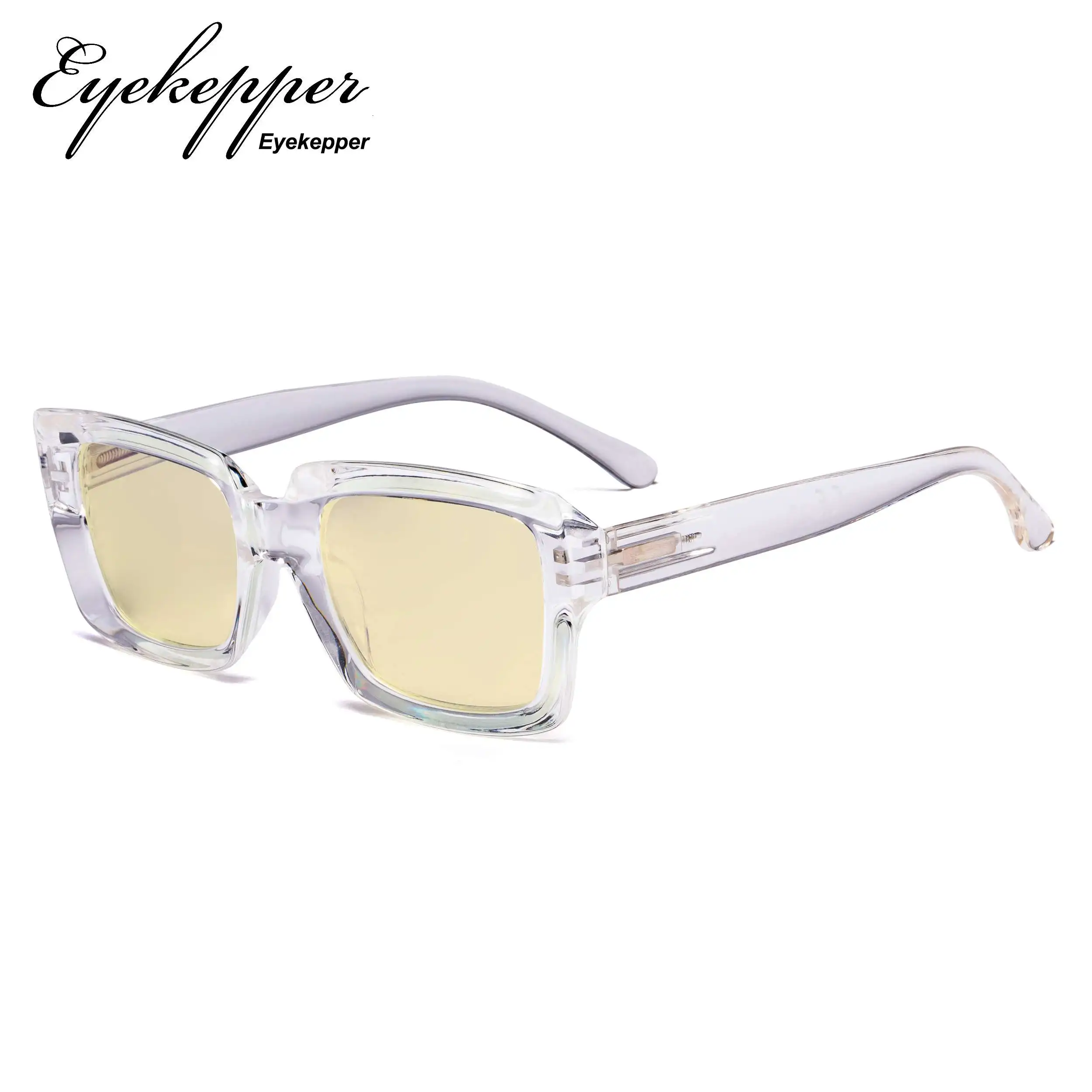 TM9107 Eyekepper, синий светильник, блокирующие очки с желтым фильтром, большие квадратные компьютерные очки для женщин