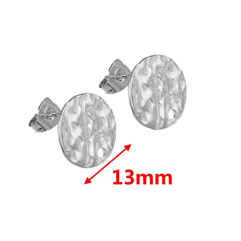 10Pcs Rvs Geometrische Earring Stud Earring Berichten Base Connector Mode Stijlen Diy Sieraden Maken Bevindingen Accessoires