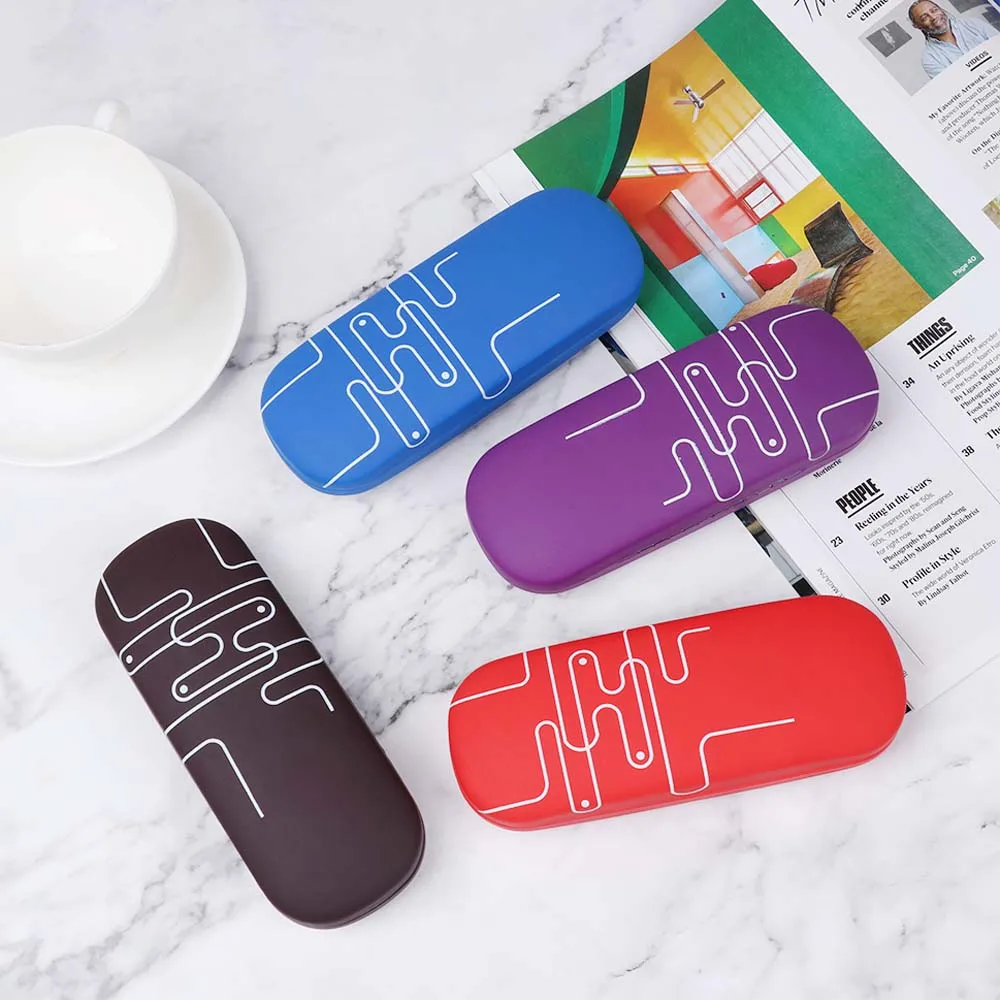 

1PC Eyewear Case Men Women Leather Eye Glasses Case Unisex Fashion Eyeglasses Hard Shell Protector Reading