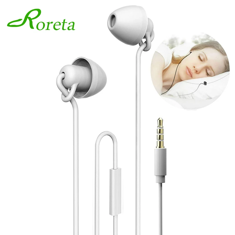 Auricular para dormir HiFi de silicona suave, auricular intrauditivo de 2020mm para teléfono móvil con micrófono y cancelación de ruido, novedad de 3,5