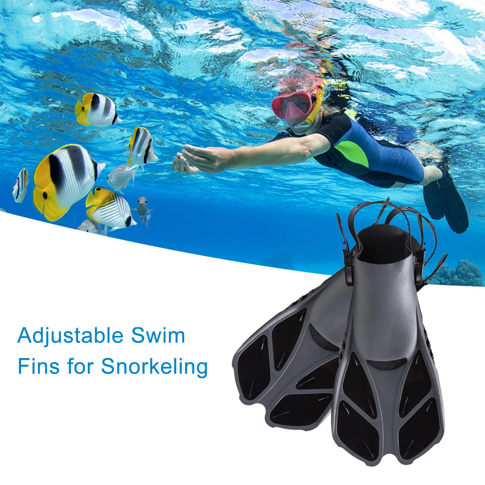 Professional Rubber Swim Fins Flippers For Adults Swimming Snorkeling Diving US 