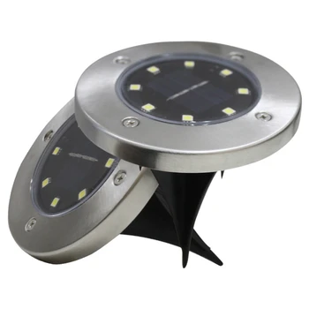 

8 LEDs Solar Powered Underground Lamp Outdoor IP65 Waterproof Buried Ground Lamp For Path Way Garden Decking Lighitng Decoration