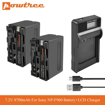 

8700mAh NP-F970 NP-F960 NP F970 Batteries with LED Power Indicator +LCD Quick Charger for SONY HVR-HD1000 HVR-HD1000E HVR-V1J L7