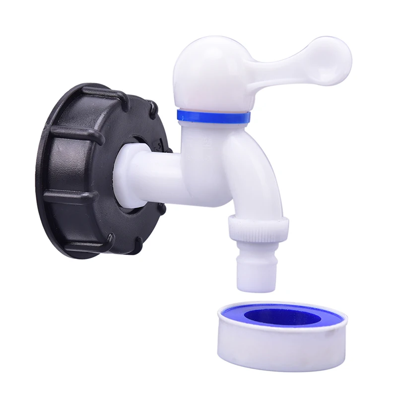 S60X6 IBC Tank Adapter to Plastic 1/2" Tap Replacement Valve Fittings Home Garden Water Connectors Drain Faucet Adapter