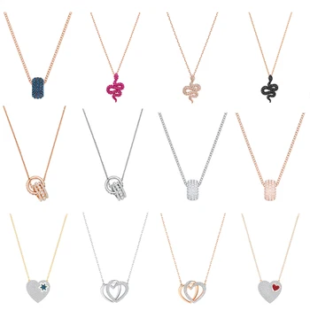 

High Quality L SWA XL018 Jewelry Romantic Heart-shaped Exquisite Star Personality Snake Necklace Pendant Wholesale