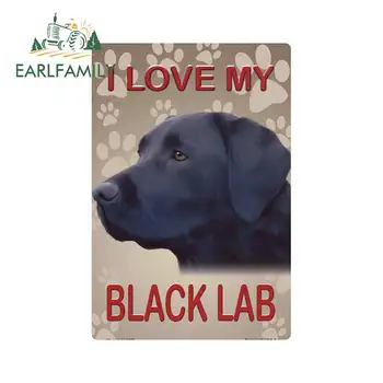 

EARLFAMILY 13cm x 8.8cm For Black Labrador Retriever Cute Car Stickers Car Styling Decal Bumper Air Conditioner Skateboard