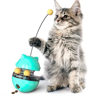 

cat toy tumbler turntable interactive feeders for cats training Pet products Intelligence Trainning Games gadgets cats Scratch