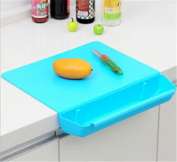 

2020 New Chopping Board with Vegetables Storage Box Plastic Cutting Board Non -Slip Fruit Rubbing Panel for Home Kitchens Boards