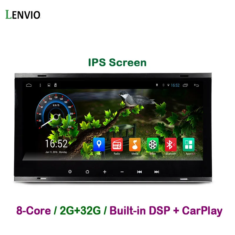 Lenvio ram 2 Гб+ 32 ГБ 8," ips 2 Din Android 8,1 автомобильный Радио gps dvd-плеер для VW Volkswagen Touareg 2003-2010 T5 Multivan 2009 2010