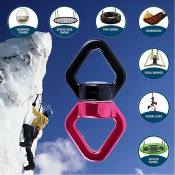 

Bumlon Rock Rope Swivel Connector Outdoor Climbing Carabiner Swing Swivel Rotation al Device RL21-0053