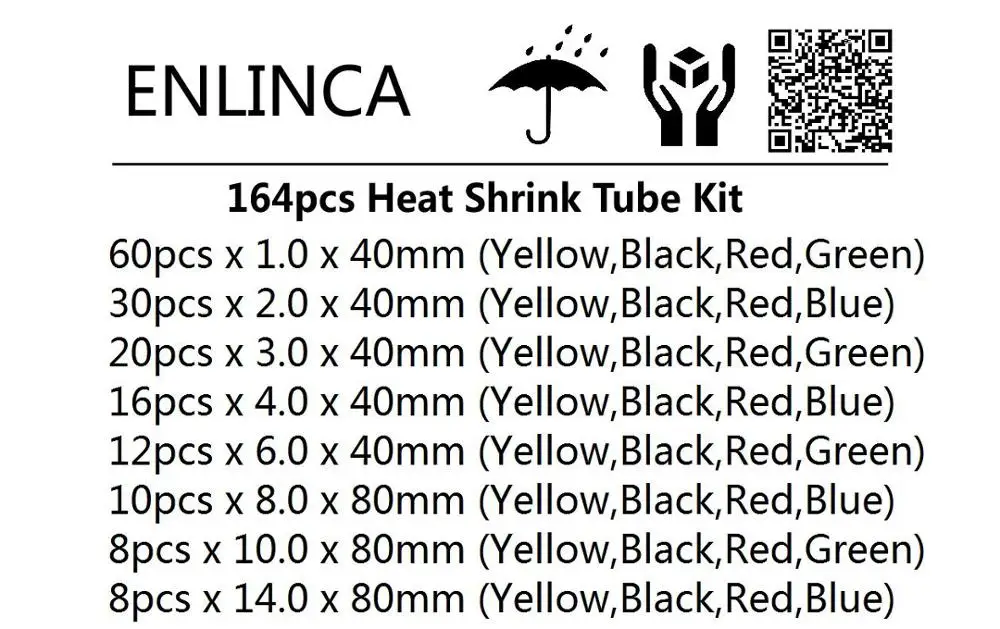 127-164pcs  Heat Shrink Tube Kit Insulation Sleeving Termoretractil Polyolefin Shrinking Assorted Heat Shrink Tubing Wire Cable