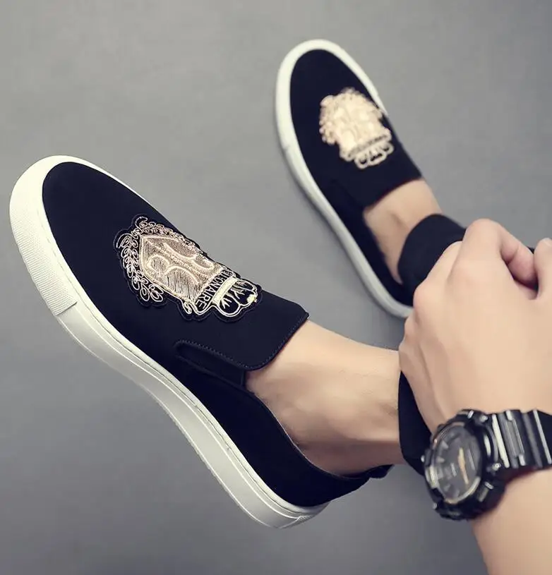 Products Front Embroidered Casual Man Slip-On Shoe