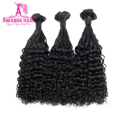 Amanda Double Drawn Hair Fumi Deep Curl Brazilian Virgin Hair Natural Color Unprocessed Virgin Human Hair 100g/piece Full End