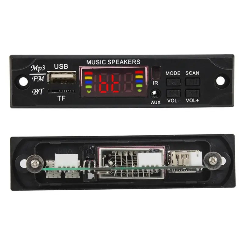 

USB TF FM Radio Module Wireless Bluetooth 5V 12V MP3 WMA Decoder Board 28TE