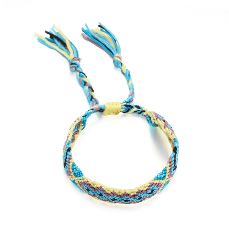 Tocona красочные регулируемые веревки Boho браслеты дружбы для женщин девушек Плетение ручной работы браслеты-шармы Ювелирные изделия на лодыжке браслеты