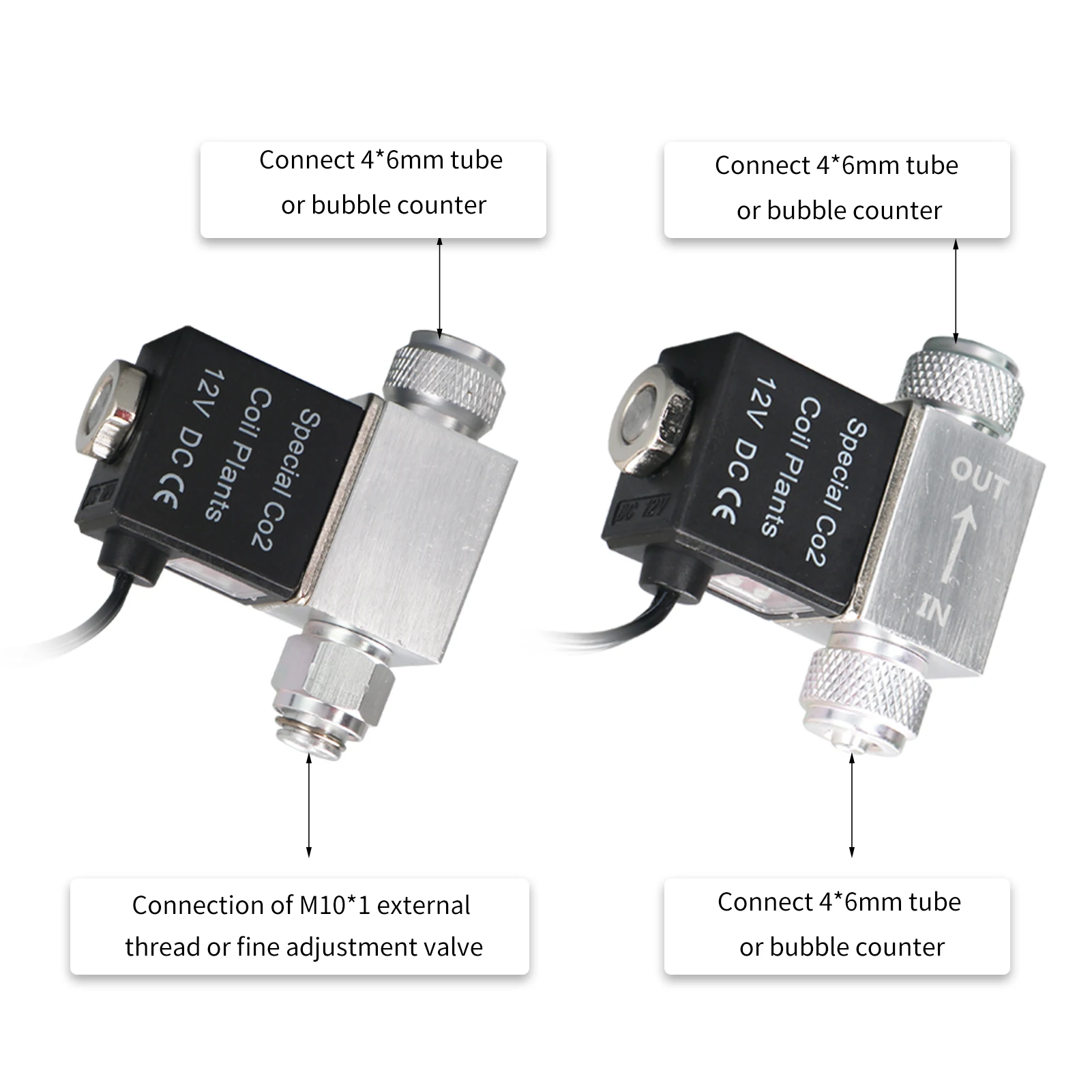 Noiseless Aquarium Co2 Solenoid Valve Regulator Dc 110V-220V Low Temperature Co2 Aquarium Fish Tank Electric Magnetic Valve Co2 Regulator Aquarium Co2 Accessories Aquarium Co2 Solenoid Valve