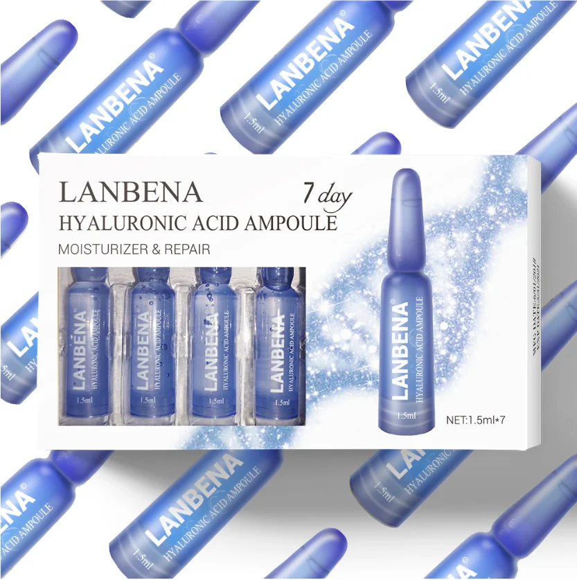 Lanbena 7 дней ретинол Сыворотка для лица Уход за кожей лица Гиалуроновая кислота эссенция набор увлажняющая маленькая ампульная Сыворотка против старения