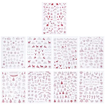 

9 Sheets Christmas Nail Stickers Practical Delicate Pretty Nail Art Decor Nail Decals for Women Girls