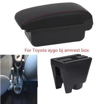 

For Toyota aygo bj armrest box USB Charging heighten Double layer central Store content cup holder ashtray accessories