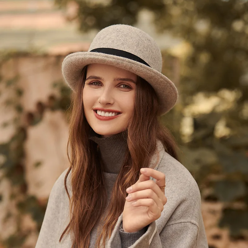 Small Felt Hat Dome Wool Hat 