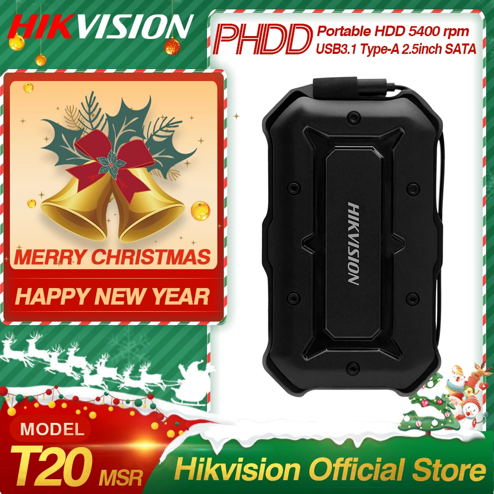 Hikvision оригинальный 1 ТБ внешний HDD 2 портативный жесткий диск USB3.1 Type A Мобильный