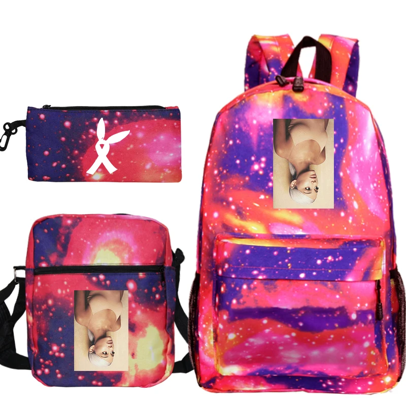Модная сумка Mochila Ariana Grande, рюкзак с принтом, школьная сумка для мальчиков и девочек, дорожная сумка, рюкзак для ноутбука-подростка, пеналы для ручек