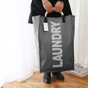 

Waterproof Laundry Basket Dirty Clothes Hamper Foldable Storage Bin Sundries Storage Basket with Handles 1pcs