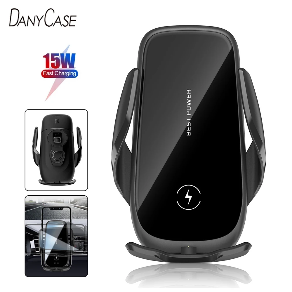 15W Qi Car Fast Wireless Charger For iPhone 12 11 XS XR X 8 Samsung S20 S10 USB Infrared Induction Magnetic Charge Phone Holder